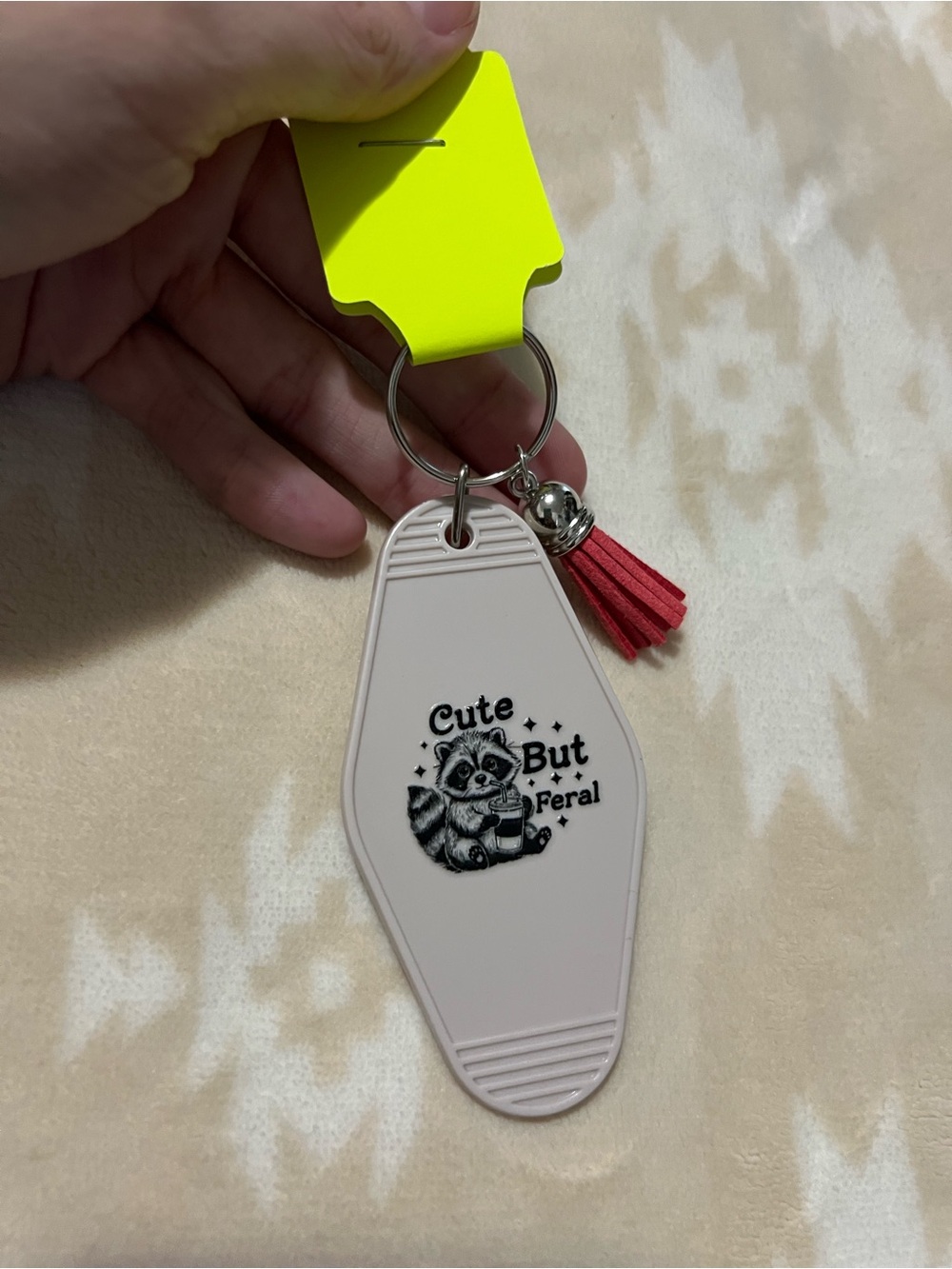Cute But Feral Keychain 🦝